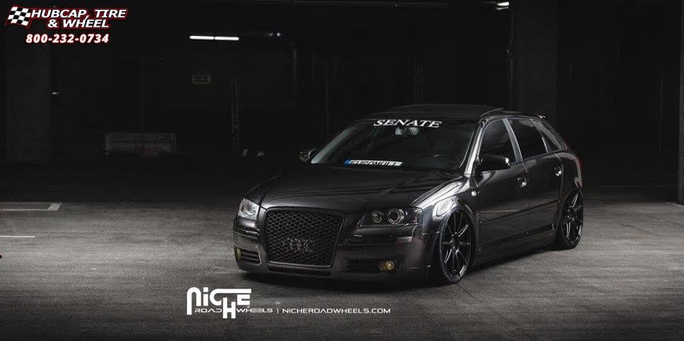 vehicle gallery/audi a3 niche essen m147  Matte Black wheels and rims